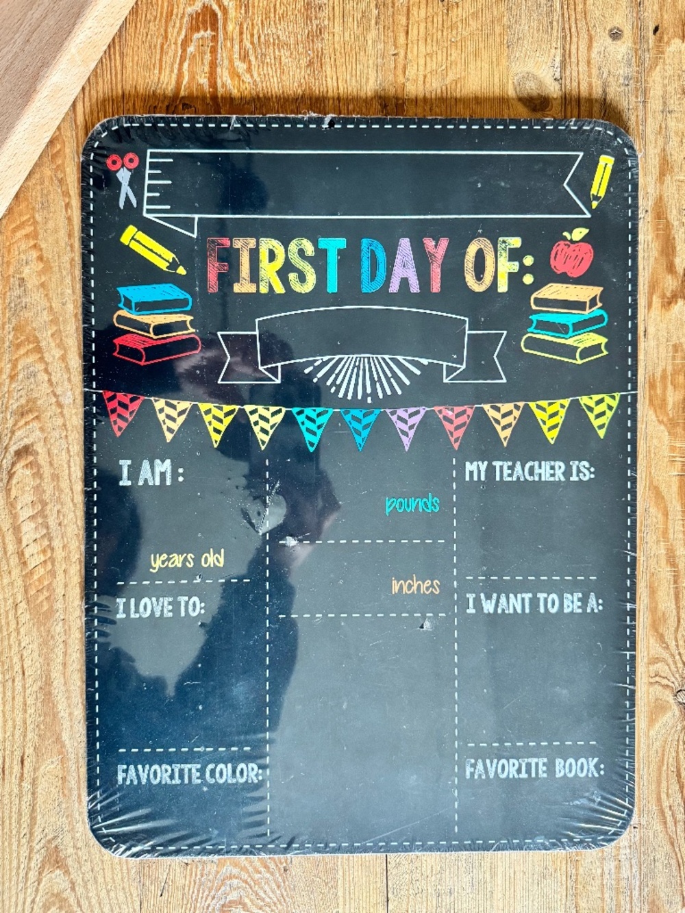 First Day of School Chalk board